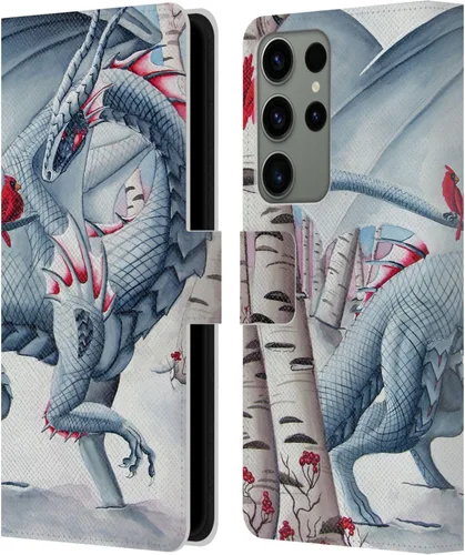 Vista 198 de Head Case Designs Officially Licensed Carla Morrow Galactic Entrancement Dragons Leather Wallet Case Compatible with Samsung Galaxy A07 4G