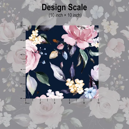 Vista 6 de Blooming Wall DPY53-D Papel pintado de rosas frescas de acuarela con hojas boho texturizadas despegar y pegar autoadhesivo papel pintado pre-pegado