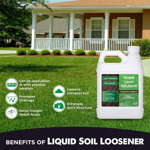 Vista 7 de Liquid Soil Loosener 32 onzas + Root Hume ácido húmico de 1 galón – Paquete de tratamiento de suelo – Simple Lawn Solutions
