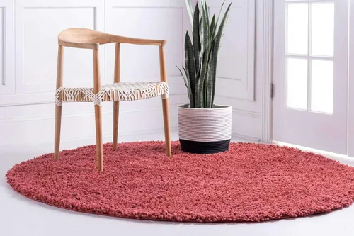 Vista 413 de Unique Loom Colección Davos Shag - Alfombra Lino