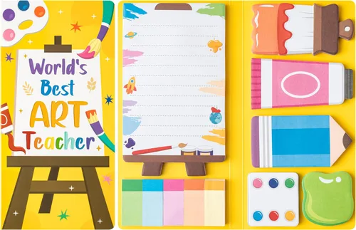 Vista 29 de B1ykin Juego de Notas Adhesivas Lindas - Bloc de Notas Autoadhesivas A+ Amazing Teacher, 550 Hojas de Páginas de Memo para Escritura, Bloc de Notas