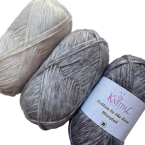Vista 25 de Hilo de estambre de algodón puro para crochet de Cotton to The Core, paquete de 3 (598,6 metros / 300 g), patrones gratis, apto para principiantes