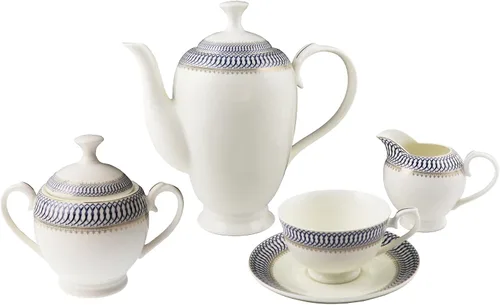 Vista 4 de Juego de vajilla de 57 piezas-servicio de porcelana para 8 personas-zafiro