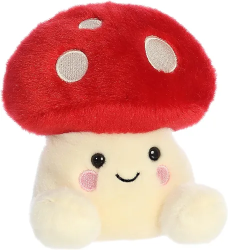 Vista 3 de Aurora Adorable Palm Pals Amanita Mushroom - Divertido peluche coleccionable para coleccionistas de niños y adultos, perfecto para decorar