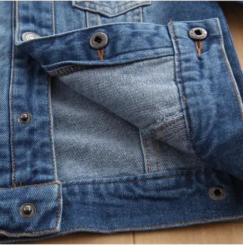 Vista 4 de Chaqueta vaquera básica con botones para bebé niño