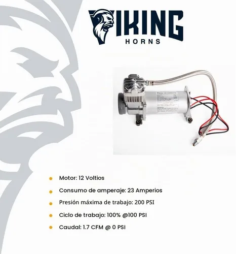 Vista 5 de V103C Compresor de aire resistente de 200 PSI para bocinas de tren