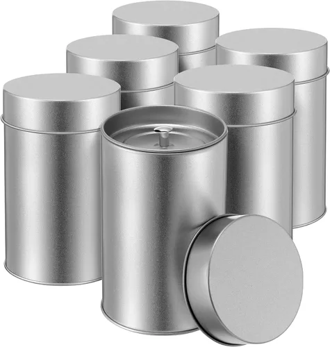 Vista 8 de Zopeal 3 Pack Tea Tin Canister with Airtight Double Lids 12 oz Can Box Canister for Loose Leaf Tea Storage Bag Container Portable Small Kitchen for