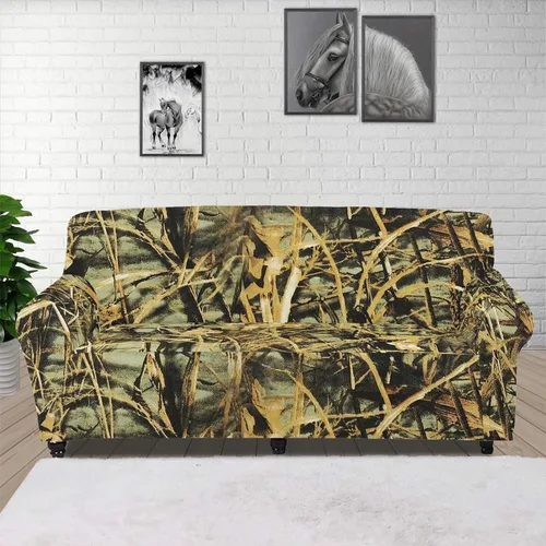 Vista 137 de ZOUTAIRONG Fundas elásticas para sofá con estampado de ramas de camuflaje 3D para sofá, funda para muebles de un solo cojín, decoración del hogar u