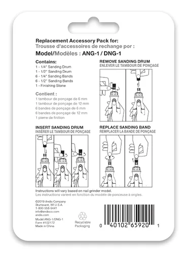Vista 5 de Paquete de Accesorios de Reemplazo para Molinillo de Uñas Andis, Multi, 5.75 x 0.50 x 4.00 pulgadas (65920)