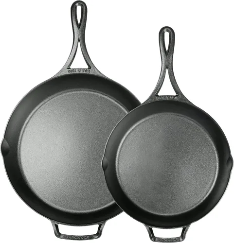 Vista 10 de Lodge Blacklock - Sartén de hierro fundido triple sazonado de 7 pulgadas, ligera, fácil de limpiar, utensilios de cocina prémium