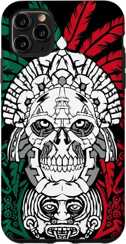 Vista 13 de Aztec Warrior Skull - Funda para iPhone 17, diseño de antepasados mexicanos
