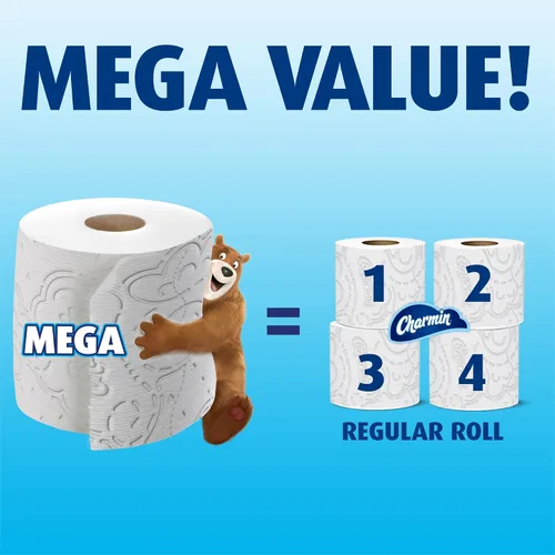 Vista 8 de Charmin Papel higiénico ultra suave de 2 capas, 264 hojas por rollo, 8 rollos por paquete, caja de 3 paquetes