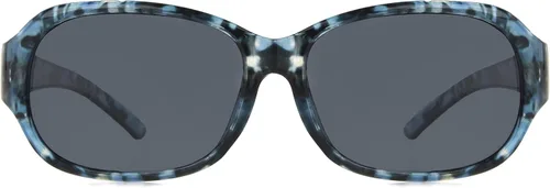 Vista 3 de Panama Jack Gafas de sol polarizadas azul lechoso para mujer, 57, Tort azul lechoso