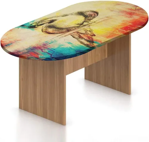Vista 15 de XISUNYA Mantel ajustable ovalado, decoración de París, funda de poliéster elástico, diseño de horizonte de la ciudad de París con estampado Eiffel