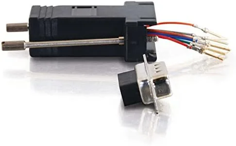 Vista 3 de C2G 02947 RJ45 a DB9 macho Serial RS232 adaptador modular, negro 1,5 pulgadas