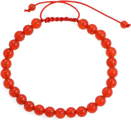 Vista 2 de AD Beads Pulseras de piedras preciosas naturales de 0.236in con poder curativo de macramé ajustable de 7 a 9 pulgadas