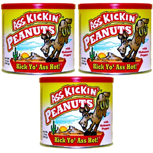 Vista 9 de ASS KICKIN' Cacahuetes Bacon Ranch – 12oz – Último regalo gourmet de cacahuetes – Pruébalo si te atreves!