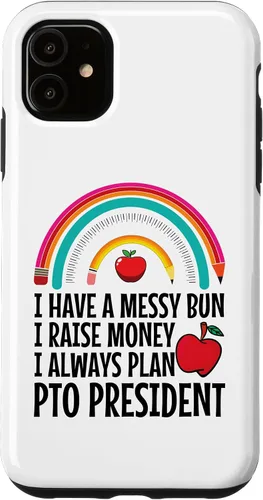 Vista 5 de iPhone 15 Parent Teacher Organization Crew PTO President Appreciaton Case
