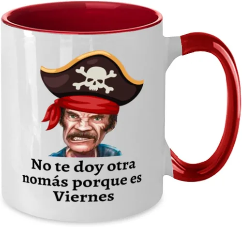 Vista 2 de Regalo para amigo taza de café 2 colores roja y blanco no te doy una nomas