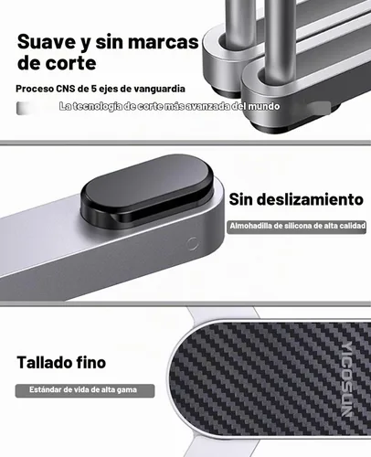 Vista 5 de YICOSUN New Concept - Soporte ergonómico ajustable de aluminio para MacBook Pro/Air de hasta 15.6 pulgadas, soporte de computadora plegable