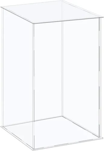 Vista 8 de MECCANIXITY Vitrina de acrílico Caja de plástico Caja de almacenamiento de cubo transparente Ensamble escaparate de 14.1 x 12.2 x 10.2 pulgadas