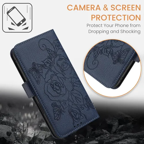 Vista 7 de for Nothing CMF Phone 1 - Funda para teléfono y protector de pantalla con bloqueo RFID, ranura para tarjetas, soporte en relieve, para teléfono