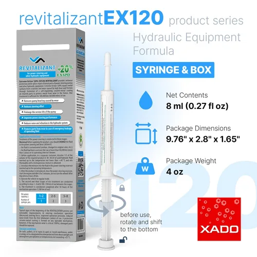 Vista 2 de Aditivo de aceite para dirección asistida XADO EX120 - Acondicionador de reparación de metales y revitalizante para potenciador de volante