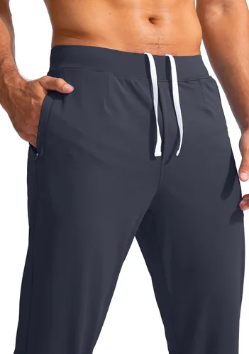 Vista 4 de G Gradual Pantalones deportivos de golf para hombre con bolsillos con cremallera, pantalones elásticos ajustados para correr, para hombre