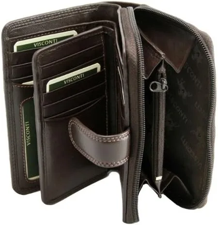 Vista 3 de Visconti Heritage-33 - Cartera y cartera de piel suave para mujer