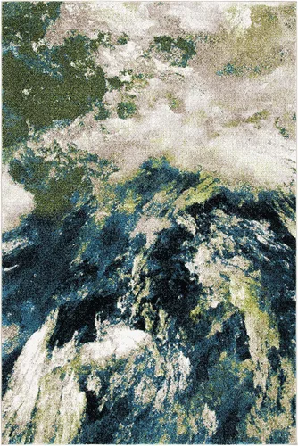 Vista 16 de SAFAVIEH Glacier Collection - Alfombra decorativa de 2 pies 3 pulgadas x 4 pies, azul y multicolor, diseño abstracto moderno, no desprende pelusa