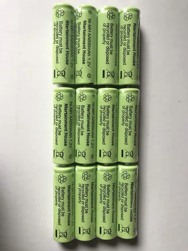 Vista 4 de Juego de 12 baterías recargables de luz solar Ni-cd 600mah para luces solares (AA 600mAh)