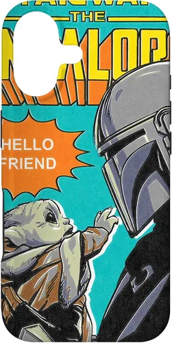 Vista 32 de Funda para iPhone 14 Pro Max Star Wars The Mandalorian Mando y el Niño