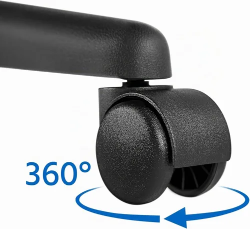 Vista 9 de Yaheetech Silla de oficina en casa sin brazos, asiento giratorio compacto