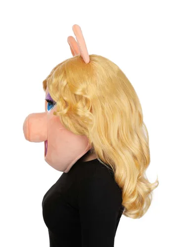 Vista 3 de Máscara de Disfraz Adulto Miss Piggy de Disney Muppets Multicolor