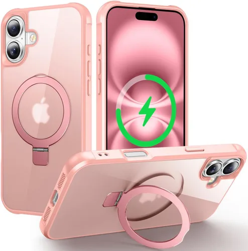 Vista 132 de CHAOFEnG Funda magnética compatible con iPhone 11 con soporte, prueba de caídas de grado militar, compatible con imán, anillo translúcido, parte