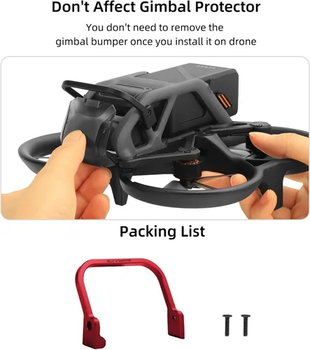 Vista 6 de Avata Gimbal Bumper Guard para DJI Avata FPV Drone Accesorios PTZ Protect Bar Aleación de Aluminio Cámara Anti-Colisión