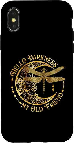 Vista 4 de Funda para iPhone 14 Hello Darkness My Old Friend - Dragonfly Lover Insects Moon