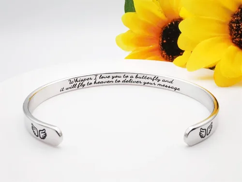 Vista 299 de Pulseras inspiradoras para mujer, joyería de acero inoxidable, con refranes, pulsera motivacional con mensaje oculto, pulseras grabadas para mejor
