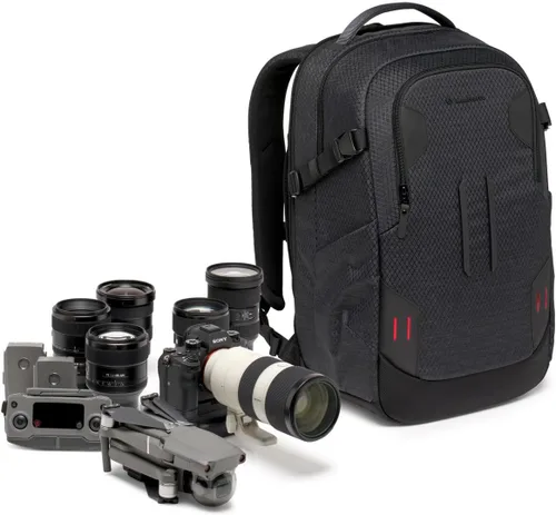 Vista 8 de Manfrotto PRO Light Backloader M, mochila profesional para cámaras, acceso superior y trasero, soporte de trípode doble, mochila acolchada
