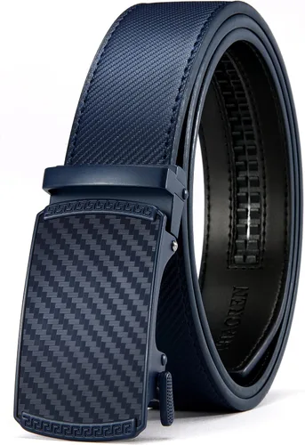 Vista 28 de CHAOREN Cinturón para hombre de cuero con trinquete - Ajuste personalizable, estilo sin esfuerzo (35 mm)