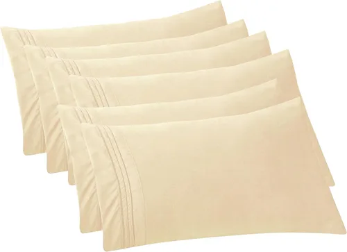 Vista 27 de Elegant Comfort Fundas de almohada sólidas de microfibra de alta calidad hotelera, tejido suave, resistente a las arrugas y a las manchas, fácil