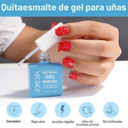 Vista 3 de Removedor de Esmalte de Uñas en Gel, Removedor de Esmalte de Uñas, Sin Necesidad de Papel de Aluminio, Removedor de Esmalte Rápido y Fácil en 3-5