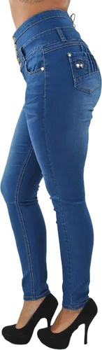 Vista 4 de Fashion2Love - Pantalones colombianos levanta glúteos, ajustados, de cintura alta (ML1)