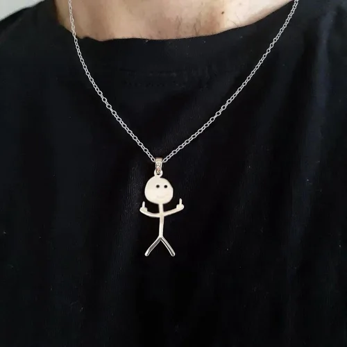 Vista 2 de Divertido collar de garabatos sonrientes, dije de mejor amigo, regalo único de amistad para mujeres, hombres, adolescentes, niñas, niños, collares