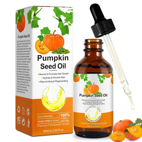 Vista 9 de Aceite de semilla de calabaza para el crecimiento del cabello, puro y natural, prensado en frío, hidratante y reparador de cabello seco y dañado