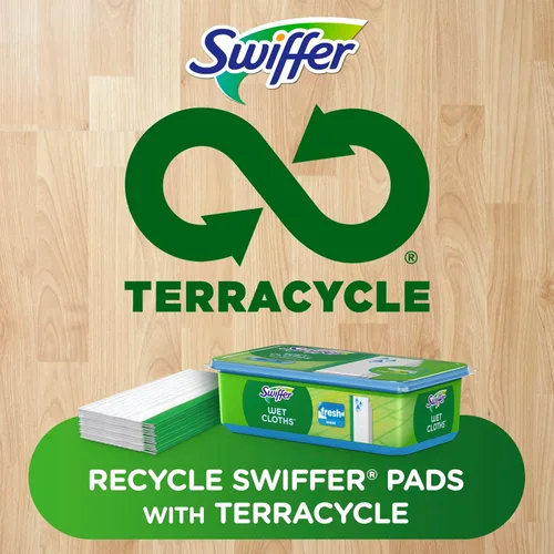 Vista 7 de Swiffer Sweeper - Paños húmedos para trapeador, repuestos de limpiador de piso de fregona y escoba, aroma fresco de ventana abierta, 24