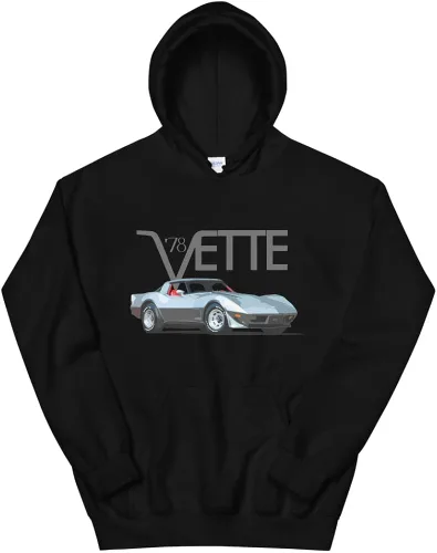 Vista 4 de 1978 Chevy Corvette C3 25th Anniversary Muscle Car - Sudadera unisex