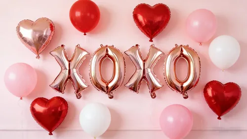 Vista 7 de Dzrige Globos XOXO de 16 pulgadas con letras de San Valentín, globos de aluminio XOXO para el día de San Valentín, boda, compromiso, aniversario