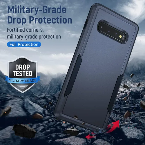 Vista 4 de Asuwish Funda para teléfono Samsung Galaxy S10 Plus con protector de pantalla y delgada híbrida de cuerpo completo, accesorios para celda protectora