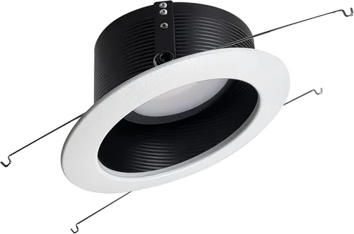 Vista 3 de Nora NLRS-611L1TWW Reflector LED de retrofit inclinado de 6 pulgadas, CCT seleccionable (reflector blanco, anillo blanco)